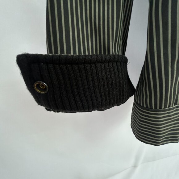 Volcom Men’s Naylor Jacket – Black and Gray Striped Zip-Up – Size Medium - Picture 7 of 14